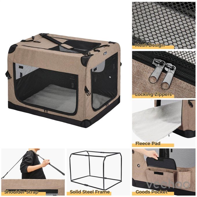 Veehoo Folding Soft Dog Crate