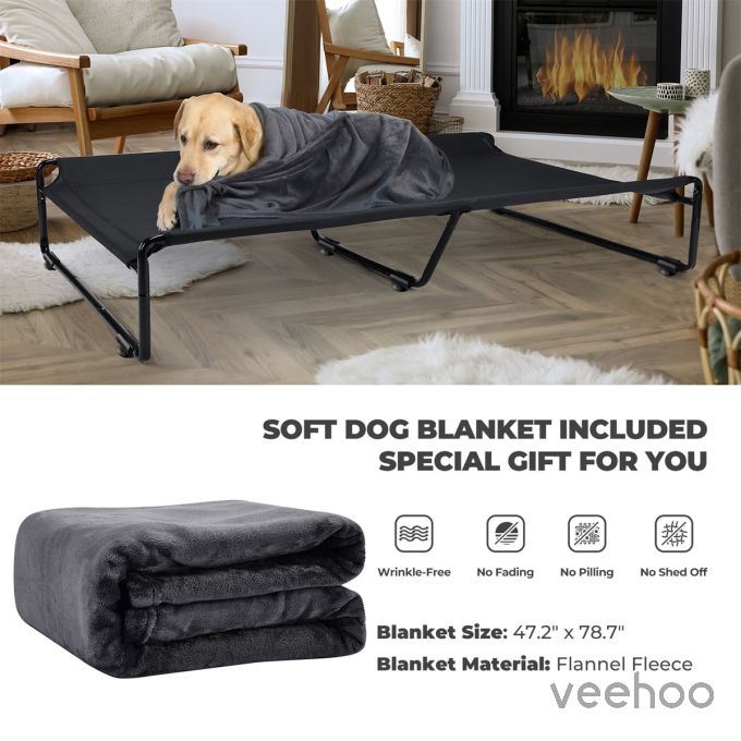 Veehoo Back-rest Pet Bed with a Blanket