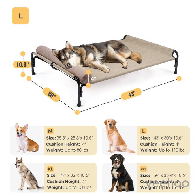 Veehoo Anti-falling Pet Bed with a Pillow