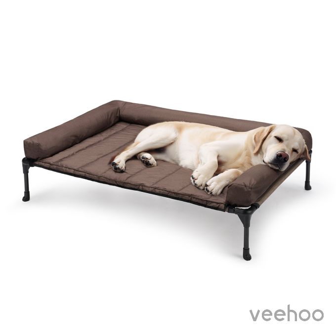 Veehoo Elevated Dog Bed with Bolster Mat