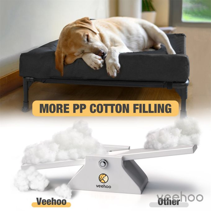 Veehoo L-shaped Pet Bed with Bolster