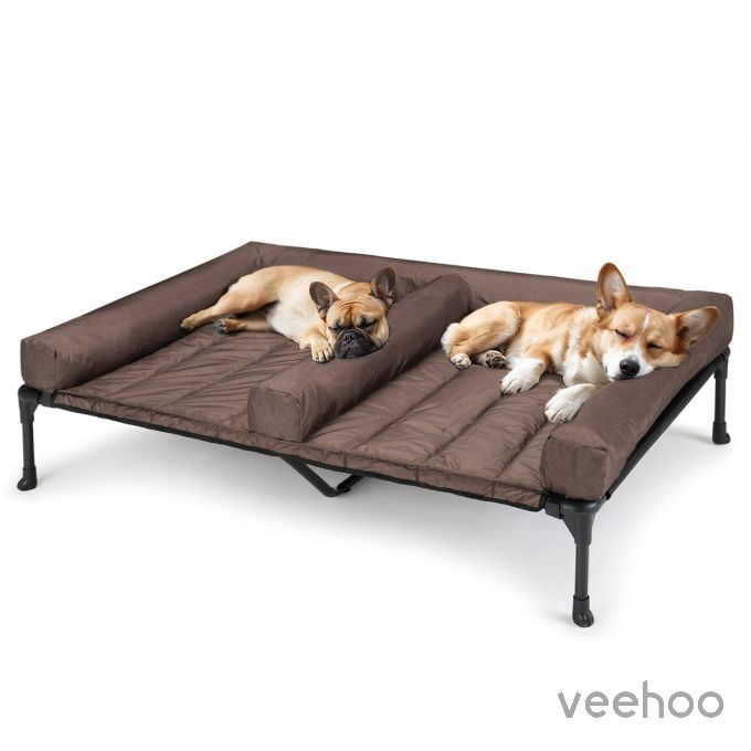 Veehoo Elevated Dog Bed for Double Dogs