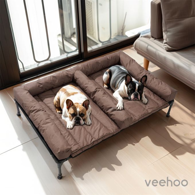 Veehoo Elevated Dog Bed for Double Dogs