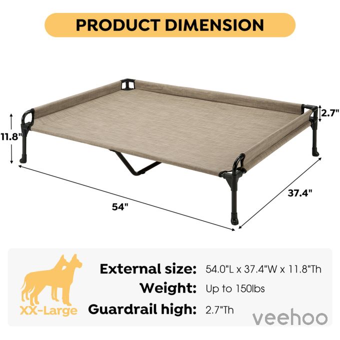 Veehoo Anti-falling Elevated Pet Bed