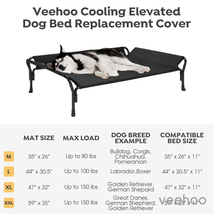 Veehoo Cooling Elevated Dog Bed Replacement Cover