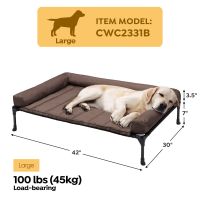 Veehoo Elevated Dog Bed with Bolster Mat