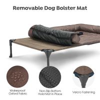 Veehoo Elevated Dog Bed with Bolster Mat