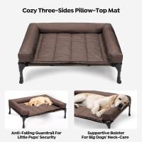 Veehoo Elevated Dog Bed with Bolster Mat