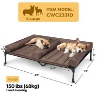 Veehoo Elevated Dog Bed for Double Dogs