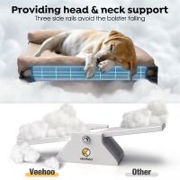 Veehoo Elevated Dog Bed with Three-sided Bolster