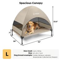 Veehoo Elevated Pet Bed with Breezy Tent