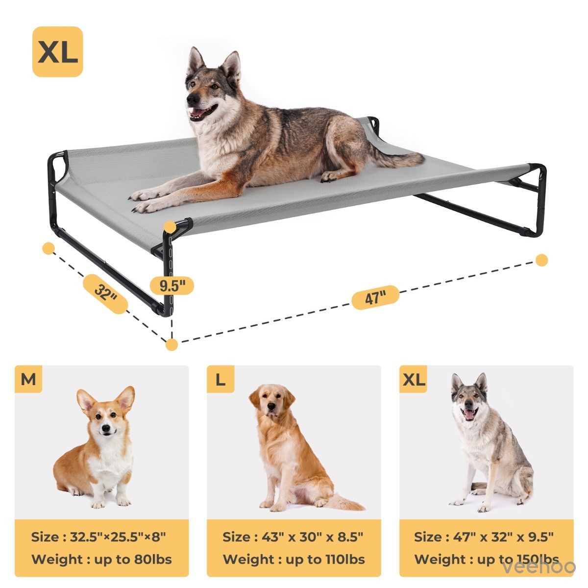 Veehoo Soft Air Mattress Dog Bed, Orthopedic Styles